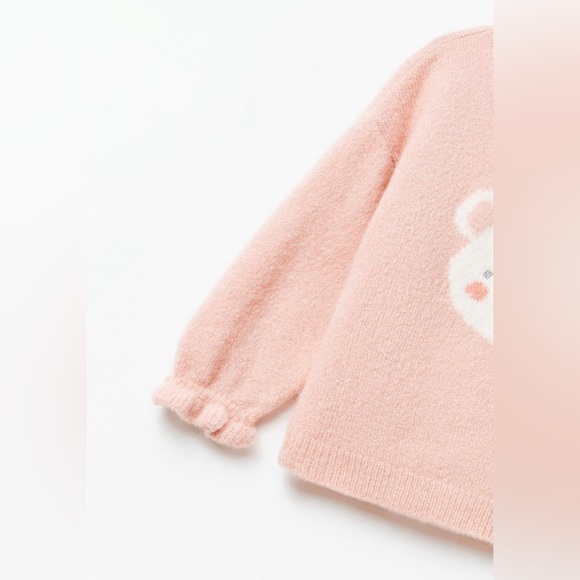 Sfera Soft Pink Bear Sweater Baby - Picture 2 of 7